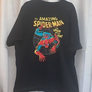 Marvel Black Amazing Spider-Man Short Sleeve Tee